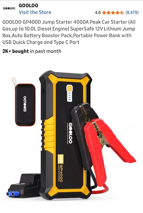 Image of screenshot of the Jump Starter.